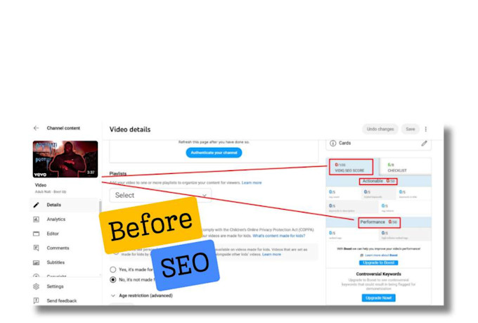 do your youtube video SEO and channel growth